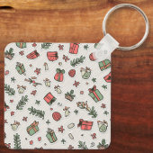 Speciale sleutelhangers voor kerstdag. (Achterkant)