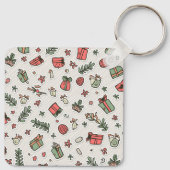 Speciale sleutelhangers voor kerstdag. (Achterkant)