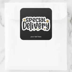 Speciale sticker voor levering