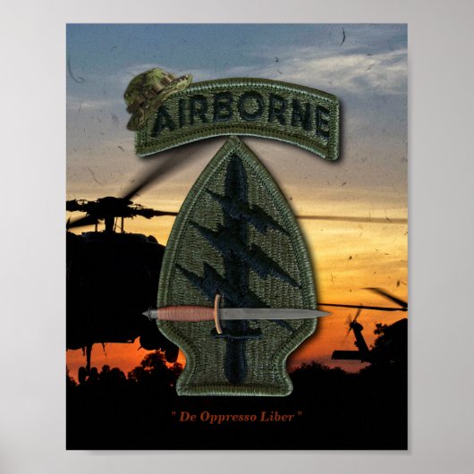 speciale strijdkrachten groene berets sf sof sfg poster (Voorkant)