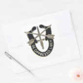 Speciale strijdkrachten vierkante sticker (Envelop)