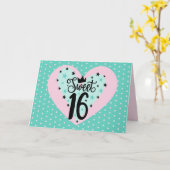 Speciale Sweet 16 Verjaardag Kaart (Gele Bloem)