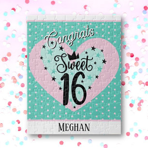 Speciale Sweet 16 Verjaardag Legpuzzel