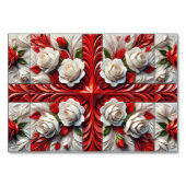 Speciale tafelkaart met Engelse Rozen Design Kaart (Voorkant)
