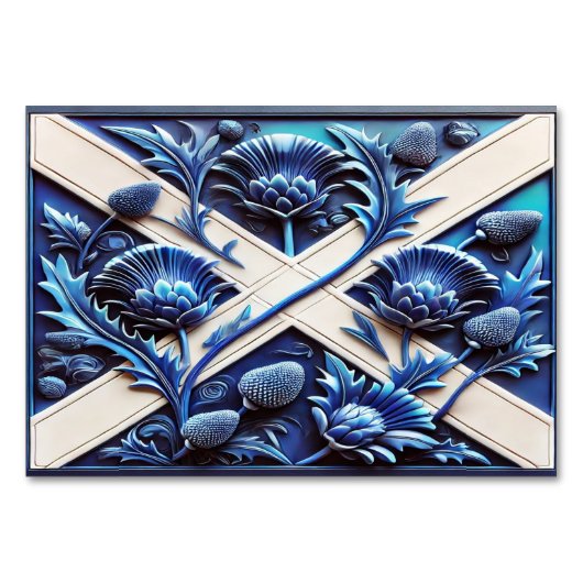 Speciale tafelkaart met Schotse distels Kaart (Voorkant)