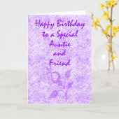 Speciale tante verjaardag kaart (Gele Bloem)