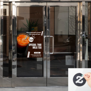 Speciale Thaise Melk Thee Winkel Promo Aanpassen Raamsticker