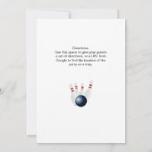 Speciale uitnodiging van 50e verjaardag - Bowling (Achterkant)