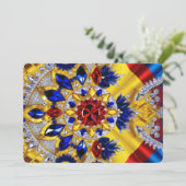 Speciale uitnodigingen met Roemeens design (Staand voorkant)