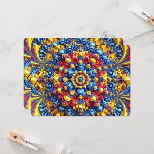 Speciale uitnodigingen met Roemeens Kleuren Design (Voorkant / Achterkant in situ)