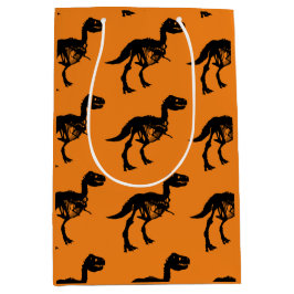 Speciale unieke dinosaurus skelet cadeau tas medium cadeauzakje