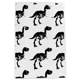 Speciale unieke dinosaurus skelet cadeau tas medium cadeauzakje
