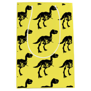 Speciale unieke dinosaurus skelet cadeau tas medium cadeauzakje