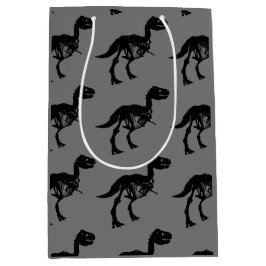 Speciale unieke dinosaurus skelet cadeau tas medium cadeauzakje