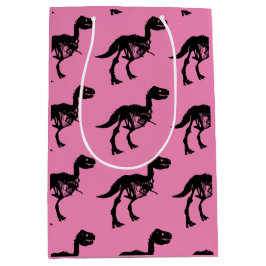 Speciale unieke dinosaurus skelet cadeau tas medium cadeauzakje