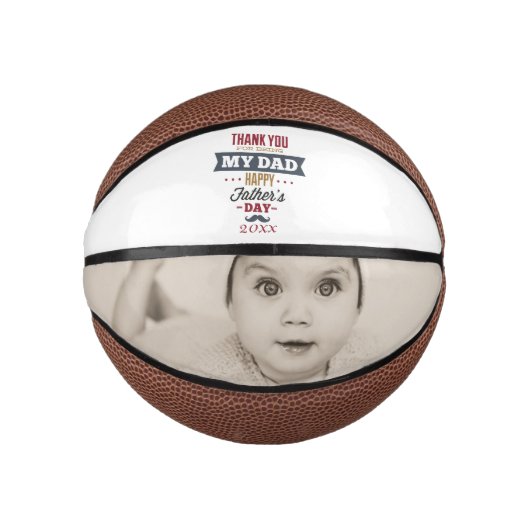 Speciale unieke vaders Dag Fotocadeau Basketbal (Voorkant)
