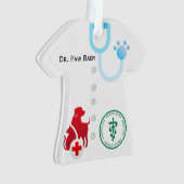 Speciale unisex Lab Coat Veterinarian Tree Ornament (voorkant)