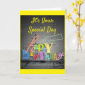 SPECIALE VERJAARDAG VOOR EEN HEEL * SPECIAAL PERSO KAART (Gele Bloem)