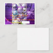 Speciale verjaardagskaarten notitiekaartje (Voorkant / Achterkant)