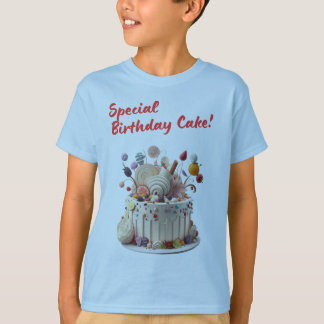 Speciale verjaardagstaart t-shirt