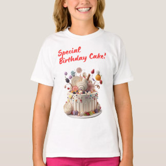 Speciale verjaardagstaart t-shirt