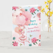 Speciale vogelkaarten voor 5-jarig meisje kaart (Gele Bloem)