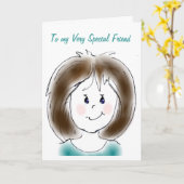 Speciale vriend kaart (Gele Bloem)