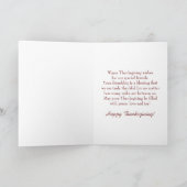 Speciale vrienden Thanksgiving Across the Miles Ka Feestdagen Kaart (Binnen)