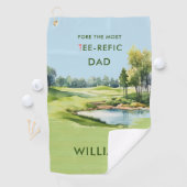 Speciale Waterverf Vaderdag golfthema Golfhanddoek (Insitu)