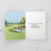Speciale waterverf Vaderdag kaart golf thema (Binnen)
