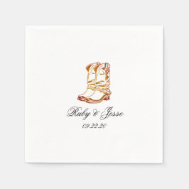 Speciale Westerne donkerbruine bruiloft Servet