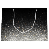 Speciale zwarte spaartas met groot cadeau large cadeautasje (Voorkant)