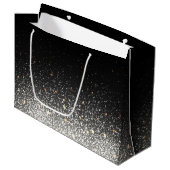 Speciale zwarte spaartas met groot cadeau large cadeautasje (Voorkant Gekanteld)