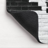 Speciale zwarte & witte brick-muur muismat (Hoek)