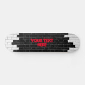 Speciale zwarte & witte brick-muur skateboard (Horizontaal)