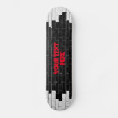 Speciale zwarte & witte brick-muur skateboard (Voorkant)