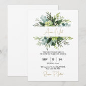 Spécialement Faire-part de mariage à motifs florau (Devant / Derrière)