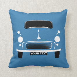 Specialiseer aangepaste Blue Morris Minor pop art Kussen