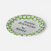 Specialiseer Happy Brithday Golf Ontworpen Papieren Bordje (Gekanteld)