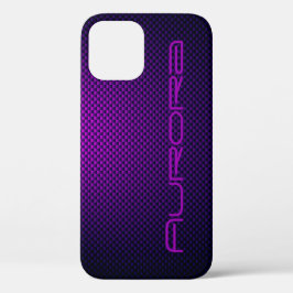 Specialiseer Violet koolstofvezel gepatterd iPhone 12 Hoesje
