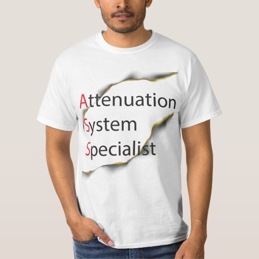 Specialist Comedy Funny Attenation System T-shirt (Voorkant)