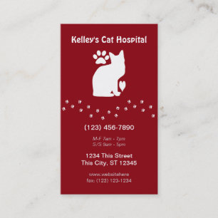 Specialist/Doctor Cat Veterinarian U oogst Kleur Visitekaartje