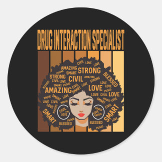 Specialist Geneesmiddelinteracties Black History M Ronde Sticker