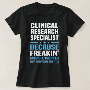 specialist in klinisch onderzoek t-shirt