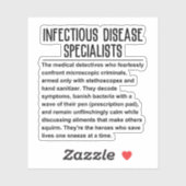 Specialist infectieziekten sticker (Vel)