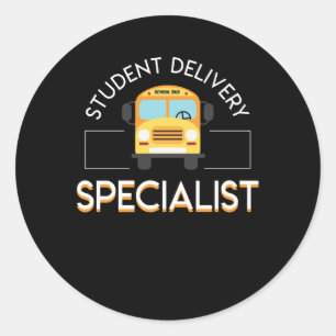Specialist voor schoolbusstudenten ronde sticker