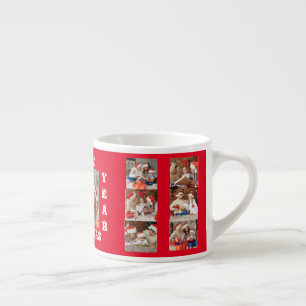 Spécialité Mug EXPRESSO PHOTO COLLAGE NOËL ROUGE