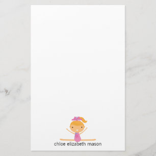 Specialized Girly Gymnastics Stationery Briefpapier