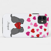 Specialized Two Black Labradors Cartoon Case-Mate iPhone Case (Achterkant (horizontaal))