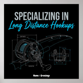 Specializing in Long Distance Hookups Funny Tech Poster